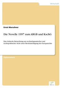 Produktbild: Die Novelle 1997 zum ABGB und KschG