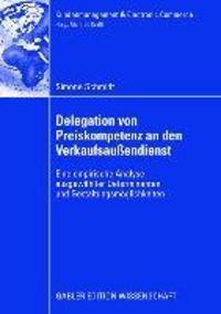 Produktbild: Delegation von Preiskompetenz an den Verkaufsau&szlig;endienst