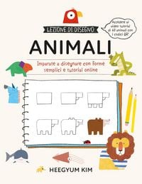 Produktbild: Lezione di disegno. Animali. Imparate a disegnare con forme semplici e tutorial online