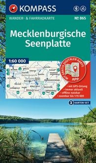 Produktbild: KOMPASS Wanderkarten-Set 865 Mecklenburgische Seenplatte (3 Karten) 1:60.000