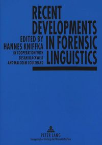 Produktbild: Recent Developments in Forensic Linguistics