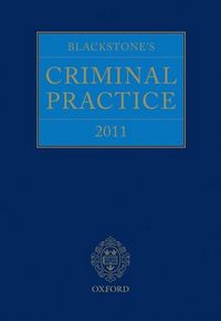 Produktbild: Ormerod, P: Blackstone's Criminal Practice 2011