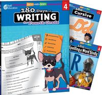 Produktbild: 180 Days(tm) Writing, Spelling, & Cursive Grade 4: 3-Book Set