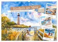 Produktbild: Kindheit am Meer - Barfu&szlig; und gl&uuml;cklich durch den Sand (Wandkalender 2027 DIN A2 quer), CALVENDO Monatskalender