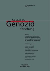 Produktbild: Zeitschrift f&uuml;r Genozidforschung. 17. Jg. 2019 Heft 1/2