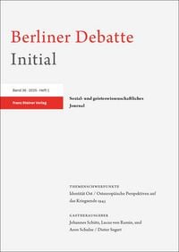 Produktbild: Berliner Debatte Initial 36 (2025) 1