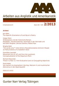 Produktbild: AAA Arbeiten aus Anglistik und Amerikanistik 2013 Heft 2