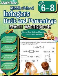 Produktbild: Integers, Ratio and Percentage Math Workbook 6th to 8th Grade