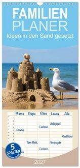Produktbild: Familienplaner 2027 - Ideen in den Sand gesetzt mit 5 Spalten (Wandkalender, 21 x 45 cm) CALVENDO