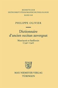 Produktbild: Dictionnaire d'ancien occitan auvergnat
