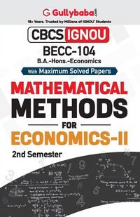 Produktbild: BECC-104 Mathematical Methods in Economics - II
