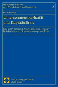 Produktbild: Unternehmenspublizit&auml;t und Kapitalm&auml;rkte