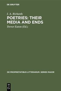 Produktbild: Poetries: Their Media and Ends