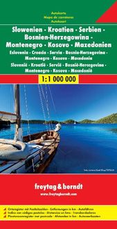 Bild vom Artikel Slowenien / Kroatien / Serbien / Bosnien-Herzegowina / Montenegro / Kosovo / Mazedonien 1 : 1 000 000. Autokarte vom Autor 