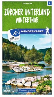 Produktbild: K&uuml;mmerly+Frey Wanderkarte 8 Z&uuml;rcher Unterland 1:40.000