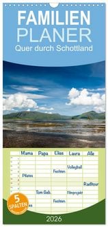 Produktbild: Familienplaner 2026 - Quer durch Schottland mit 5 Spalten (Wandkalender, 21 x 45 cm) CALVENDO