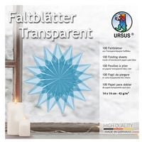 Produktbild: URSUS Faltbl&auml;tter Faltbl&auml;tter Transparentpapier, 14 x 14 cm, hellblau, 100 Blatt