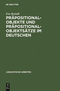 Produktbild: Pr&auml;positionalobjekte und Pr&auml;positionalobjekts&auml;tze im Deutschen