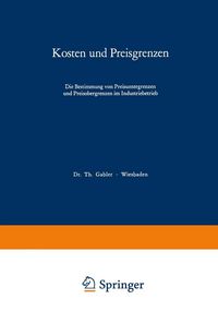 Produktbild: Kosten und Preisgrenzen