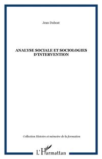 Produktbild: Analyse sociale et sociologiesd'interve