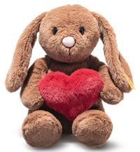 Produktbild Steiff 081118 - Hoppie Hase Love, braun/rot, mit Herz, Plüsch, 16 cm