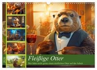Produktbild: Flei&szlig;ige Otter - Wer h&auml;tte nicht gerne einen niedlichen Otter auf der Arbeit (Wandkalender 2026 DIN A3 quer), CALVENDO Monatskalender