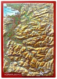 Produktbild: Reliefpostkarte Vorarlberg