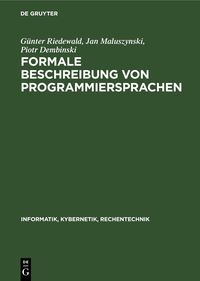 Produktbild: Formale Beschreibung von Programmiersprachen