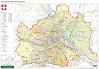 Produktbild: freytag & berndt Schulhandkarte Wien Bezirkseinteilung 1:60.000