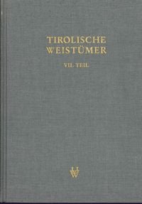 Bild vom Artikel Tirolische Weistümer, VII. Teil: Oberinntal vom Autor 