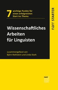 Produktbild: Wissenschaftliches Arbeiten f&uuml;r Linguisten