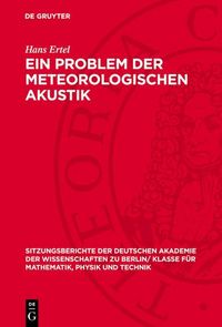Produktbild: Ein Problem der meteorologischen Akustik
