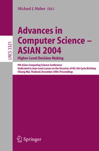 Produktbild: Advances in Computer Science - ASIAN 2004, Higher Level Decision Making