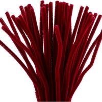 Produktbild: Creativ Company Chenilledraht, L 30 cm, Dicke 6 mm, Dunkelrot, 50 Stk