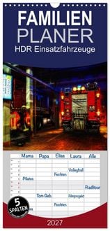 Produktbild: Familienplaner 2027 - HDR Einsatzfahrzeuge mit 5 Spalten (Wandkalender, 21 x 45 cm) CALVENDO