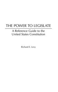Produktbild: The Power to Legislate