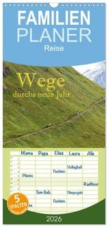 Produktbild: Familienplaner 2026 - Wege durchs neue Jahr mit 5 Spalten (Wandkalender, 21 x 45 cm) CALVENDO