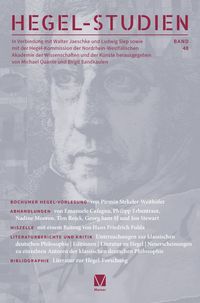 Produktbild: Hegel-Studien Band 48