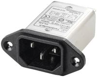 Produktbild: TRU COMPONENTS TC-10101440 Netzfilter mit Kaltger&auml;tebuchse 250 V/AC 10 A 0.3 mH (L x B x H) 58 x 50 x 22.8 mm 1 St.