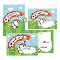 Produktbild: 12 Einladungskarten Fußball zum Geburtstag inkl. Umschläge