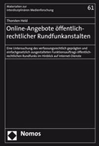 Produktbild: Online-Angebote &ouml;ffentlich-rechtlicher Rundfunkanstalten