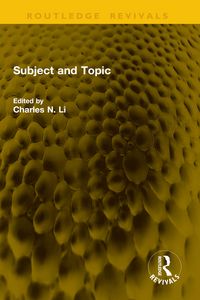 Produktbild: Subject and Topic