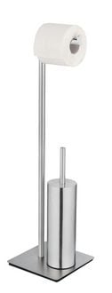 Produktbild: Stand WC-Garnitur Mod. Recco Edelstahl satiniert, WC-B&uuml;rste mit Silikon-B&uuml;rstenkopf