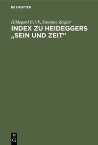 Produktbild: Index zu Heideggers "Sein und Zeit"