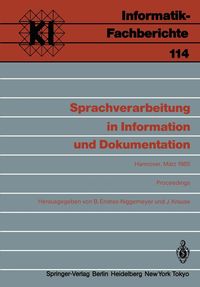 Produktbild: Sprachverarbeitung in Information und Dokumentation