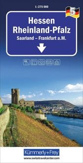 Produktbild: K&uuml;mmerly+Frey Regional-Strassenkarte 5 Hessen, Rheinland-Pfalz 1:275.000