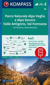 Produktbild: KOMPASS Wanderkarte 89 Parco Naturale Alpe Veglia e Alpe Devero, Valle Antigorio, Val Formazza, Val Divedro, Domodossola 1:50.000