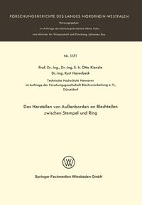 Produktbild: Das Herstellen von Au&szlig;enborden an Blechteilen zwischen Stempel und Ring