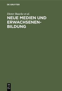 Produktbild: Neue Medien und Erwachsenenbildung