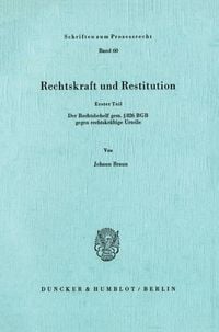 Produktbild: Rechtskraft und Restitution.